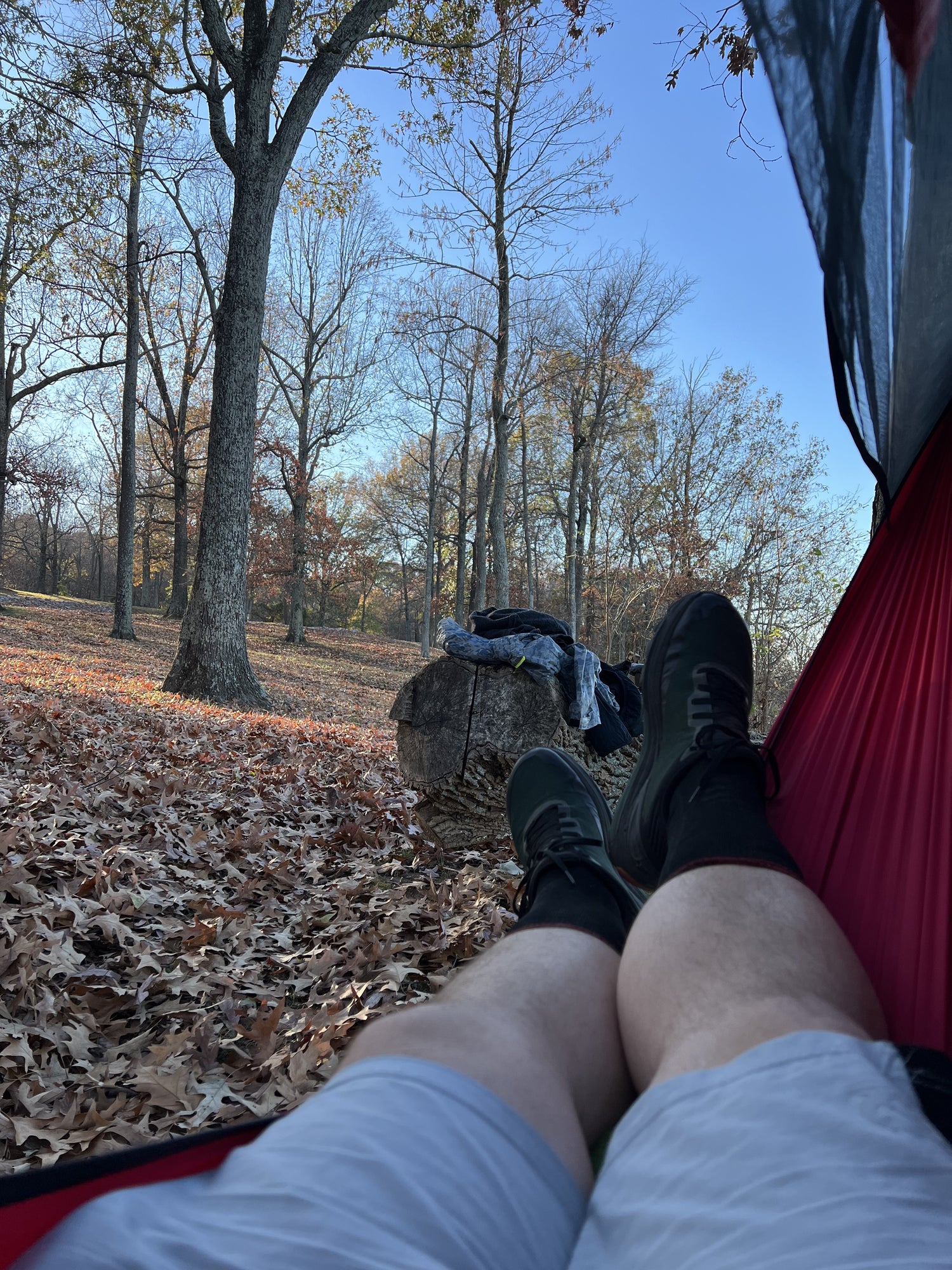 POV point of view laying in a red ultralight camping hammock custom made what dream hammock with bugnet or mosquito net the best